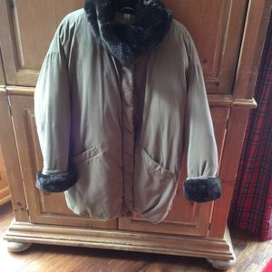 MARVIN RICHARDS, LADIES TAN KNEE LENGTH , COAT S/M